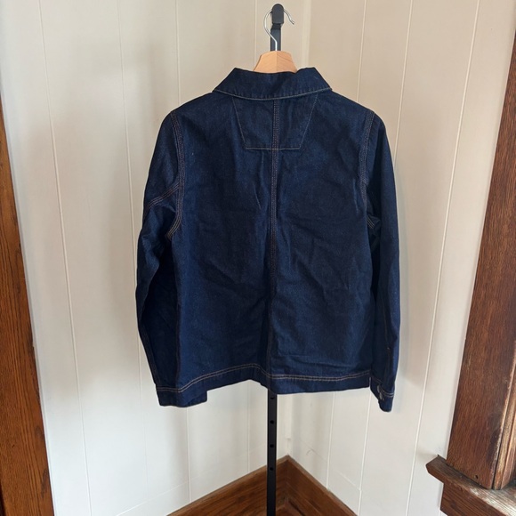 Carhartt Women’s Relaxed Fit Denim Chore Coat NWT Rugged Flex Dark Wash (S 4–6) - Picture 3 of 11